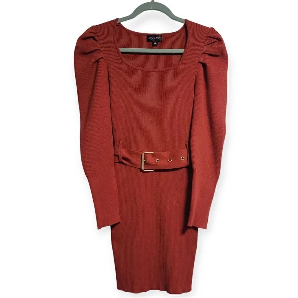 Say What ribbed long sleeve dress, medium